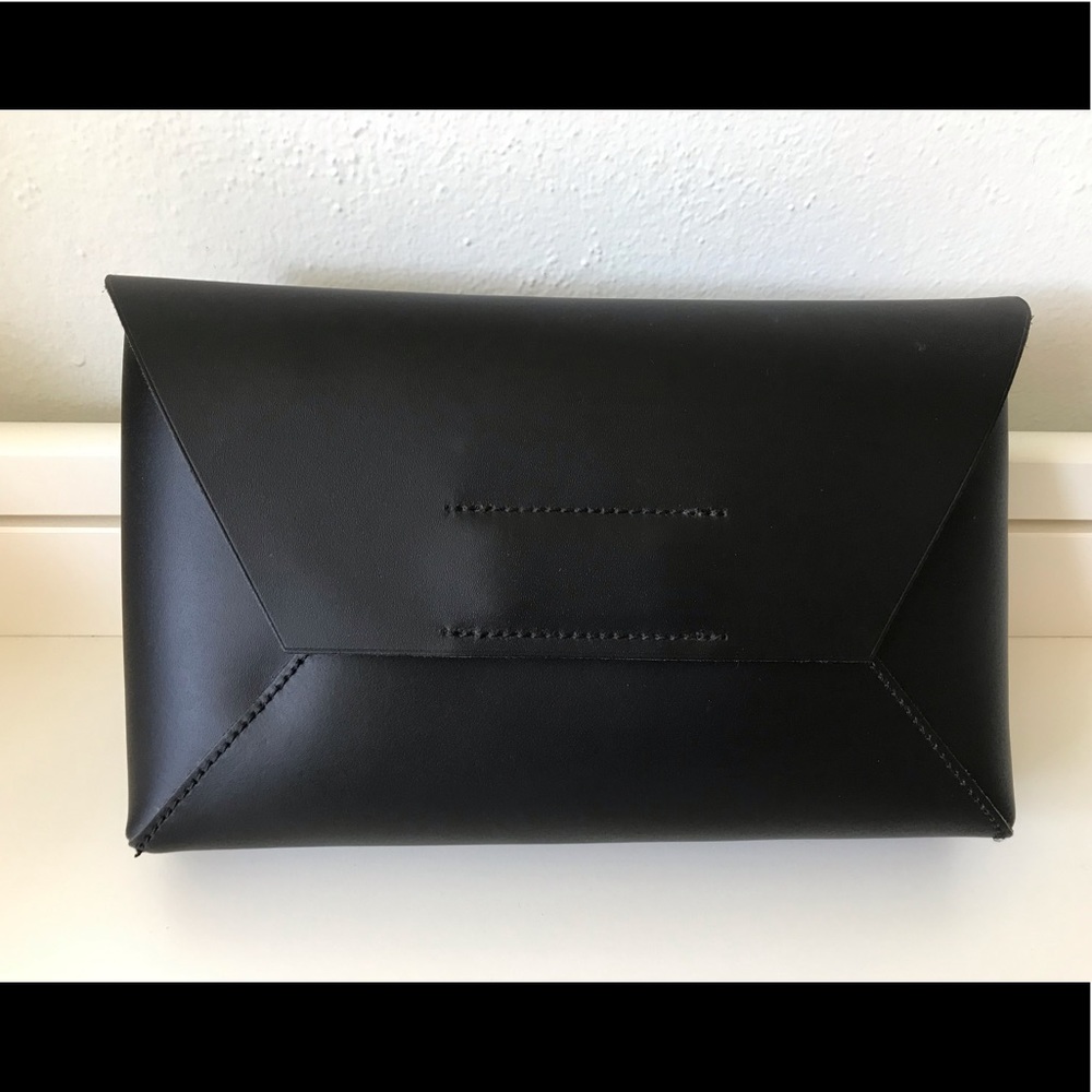 JCREW leather envelope clutch